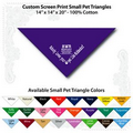 14"x14"x20" Purple Custom Printed Imported 100% Cotton Pet Bandanna